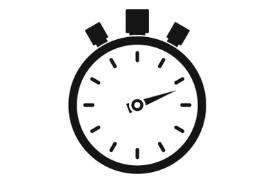 Stopwatch modern icon, simple black style