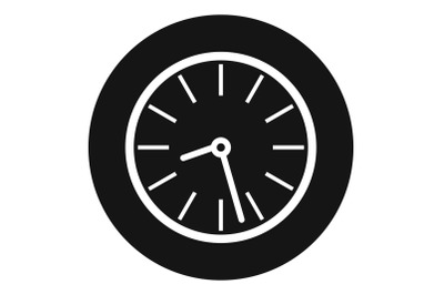 Clock business icon, simple black style