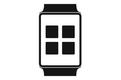 Smart watches icon, simple black style