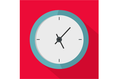 Clock minimal icon, flat style
