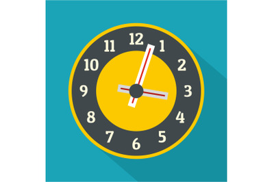 Clock concept icon, flat style