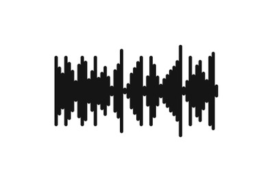 Equalizer vibration icon, simple black style