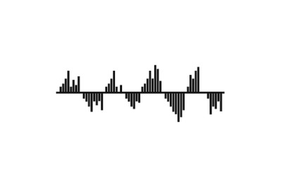 Equalizer signal icon, simple black style