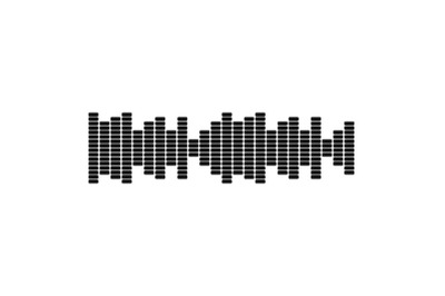 Equalizer sound icon, simple black style