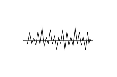 Equalizer beat icon, simple black style