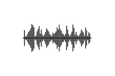 Equalizer player icon, simple black style