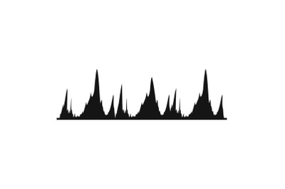 Equalizer technology icon, simple black style