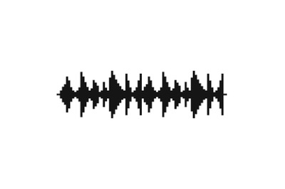 Equalizer song icon, simple black style