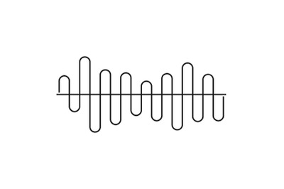Equalizer volume sound icon, simple black style