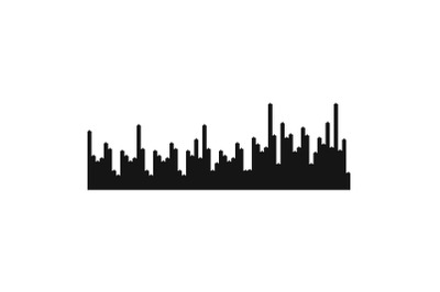 Equalizer audio icon, simple black style