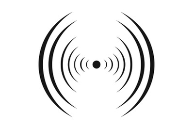 Equalizer abstract icon, simple black style