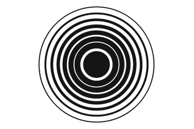 Equalizer radio icon, simple black style