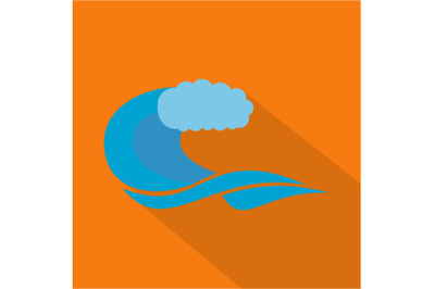 Wave composition icon, flat style