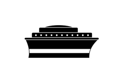 Ship icon, simple black style