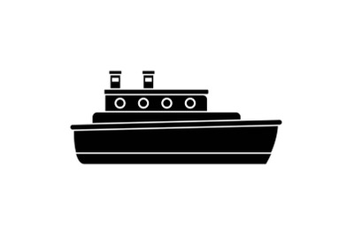 Ship travel icon, simple black style