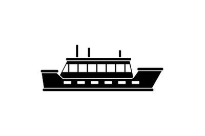 Ship trip icon, simple black style