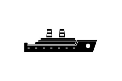 Ship passenger icon, simple black style