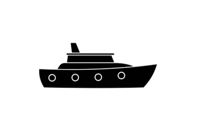 Ship sea icon, simple black style