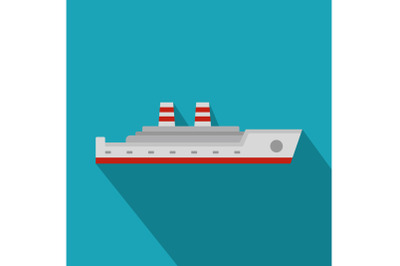 Ship passenger icon, flat style