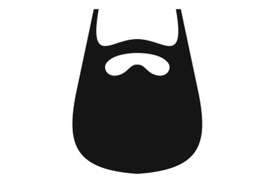 Smooth beard icon, simple style.