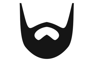 Neat beard icon, simple style.