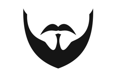 Person beard icon, simple style.