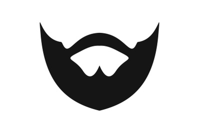 Clipped beard icon, simple style.