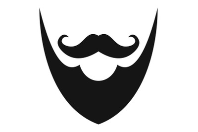 Pointing beard icon, simple style.