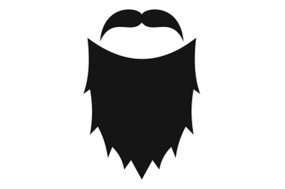 Mask beard icon, simple style.