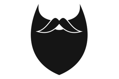 Dense beard icon, simple style.