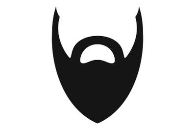 Heavy beard icon, simple style.