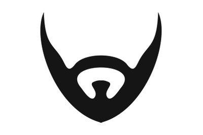 Short beard icon, simple style.
