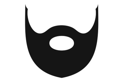 Hipster beard icon, simple style.
