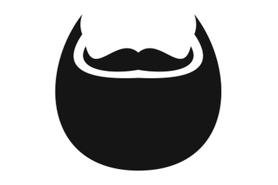 Man beard icon, simple style.