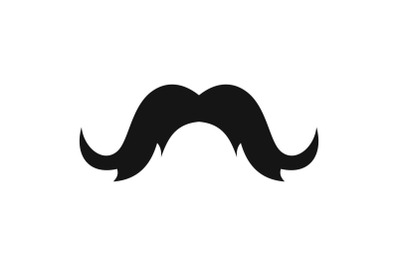 Human mustache icon, simple style.