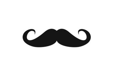 Heavy mustache icon, simple style.