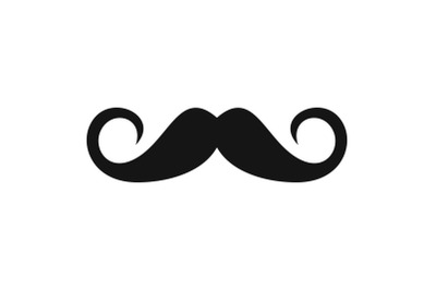 Person mustache icon, simple style.