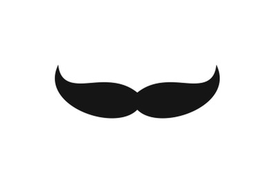 Pointing mustache icon, simple style.