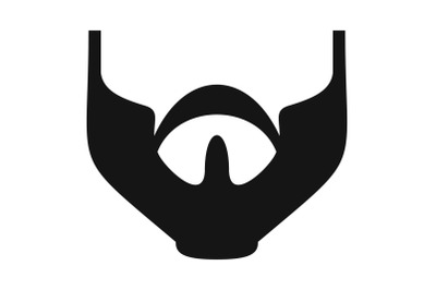 Much beard icon, simple style.