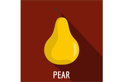 Pear icon, flat style