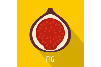 Fig icon, flat style