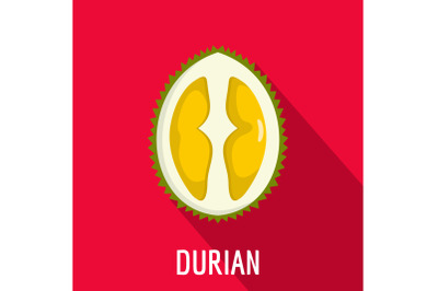 Durian icon, flat style