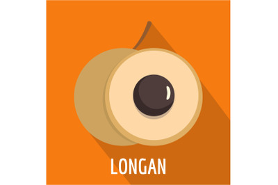 Longan icon, flat style