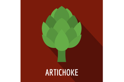 Artichoke icon, flat style.