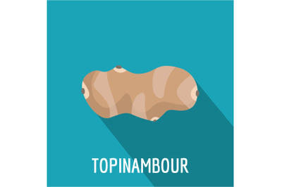 Topinambour icon, flat style.