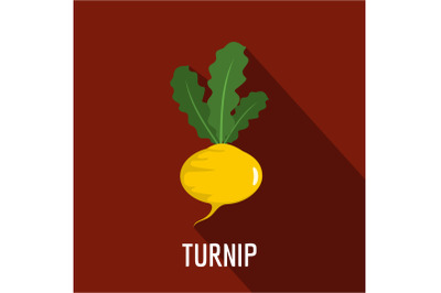Turnip icon, flat style.