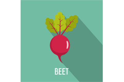 Beet icon, flat style.