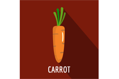 Carrot icon, flat style.
