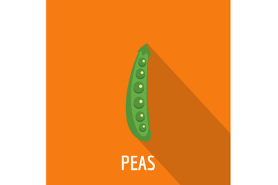 Peas icon, flat style.