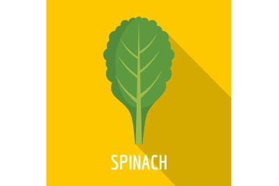 Spinach icon, flat style.